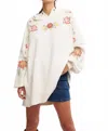 Free People Graphic We Hoodie In Ivory Combo In White