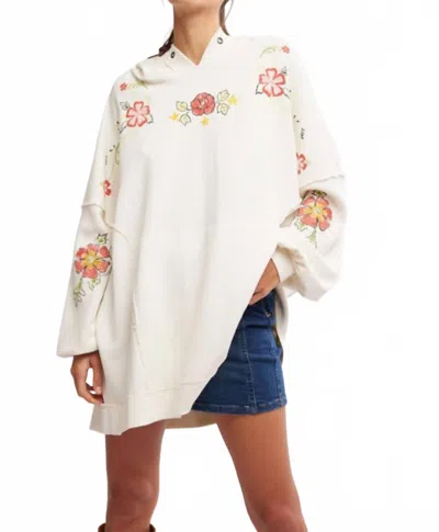 FREE PEOPLE GRAPHIC WE HOODIE IN IVORY COMBO