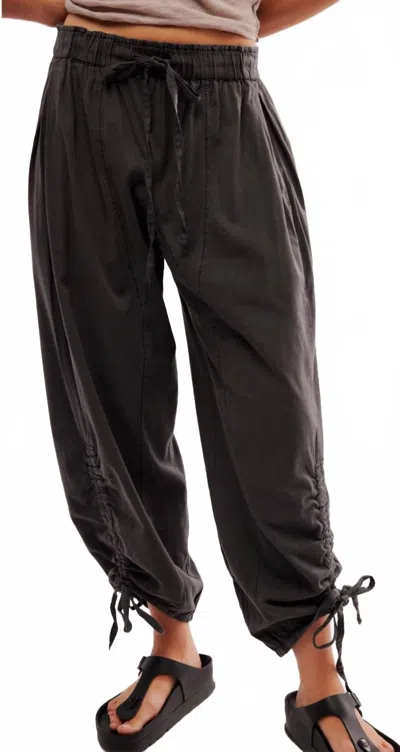 Free People Hadley Poplin Trousers In Black