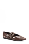 Free People Hall Of Mirrors Pointed Toe Flat In Animal Print