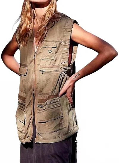 Free People Hang Time Vest In Tea Leaves In Brown
