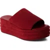 Free People Harbor Platform Sandal In Cherry Cola