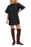 Free People Harlow Denim Minidress In Black