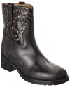 Free People Harmony Studded Leather Bootie In Black