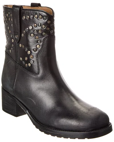 Free People Harmony Studded Leather Bootie In Black