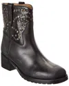 Free People Harmony Studded Leather Bootie In Black