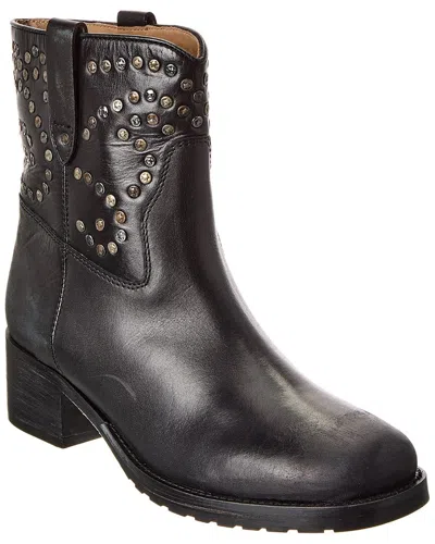 Free People Harmony Studded Leather Bootie In Black