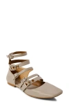 Free People Hart Ankle Strap Flat In Cafe