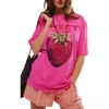 Free People Harvest Oversize Cotton Graphic T-shirt In Red