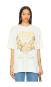 Free People Harvest Oversize Cotton Graphic T-shirt In California Poppies