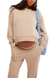 Free People X Hatch Maternity Intercept Sweatshirt In Desert Sand