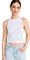 Free People Clean Lines Crop Tank In White