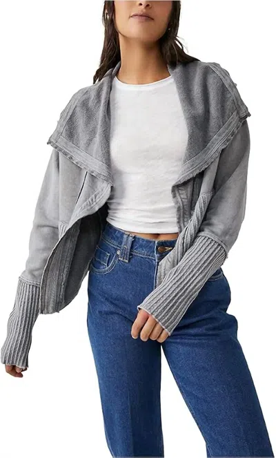 Free People Hazel Cardigan In Metal Stiletto In Neutral