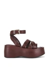 Free People Hazel Flatform Sandal In Brown