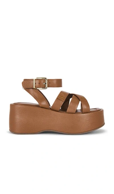 Free People Hazel Flatform Sandal In Brown