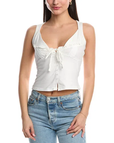 Free People He Loves Me Not Tank In White