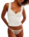 Free People Intimately Fp Heart To Heart Dotted Mesh Panties In Ivory
