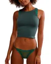 Free People Intimately Fp Heart To Heart Dotted Mesh Panties In Pine Forest