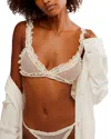 Free People Intimately Fp Heart To Heart Dotted Mesh Bralette In Ivory