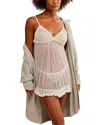 Free People Intimately Fp Heart To Heart Babydoll Chemise In Ivory