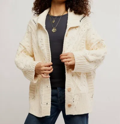 Free People Heart You Cardigan In Ivory In Neutral