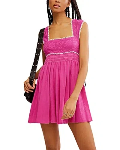 Free People Heartland Mini Dress In Pink