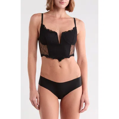 Free People Hearts Collide Corset Camisole In Black