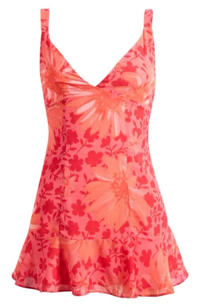 Free People Heat Of The Moment Floral Tiered Minidress In Multi