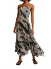 Free People Heat Wave Printed Maxi Dress In Granite Combo In Multi