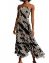 Free People Heat Wave Printed Maxi Dress In Granite Combo In Multi