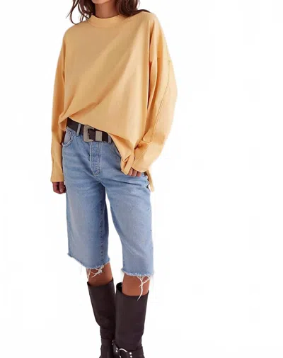 Free People Heater Long Sleeve Tee In Flax In Neutral