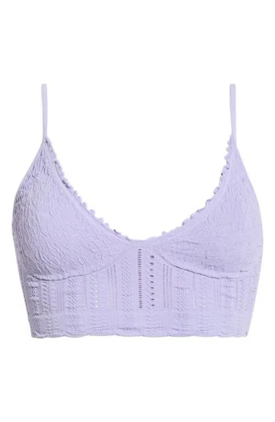 Free People Heirloom Seamless Bralette In Blue