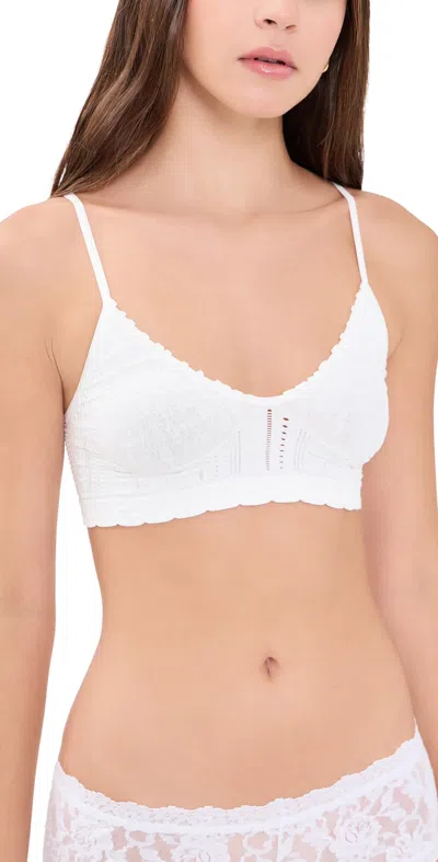 Free People Heirloom Seamless Bralette Clean Ivory In White