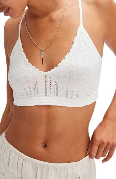 Free People Heirloom Seamless Bralette In White