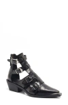 Free People Helen Buckle Strap Bootie In Black