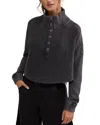 Free People So Fly Henley Layer Jacket In Black In Gray
