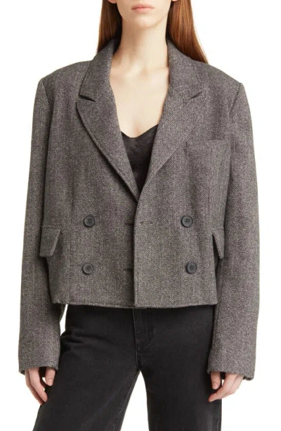 FREE PEOPLE HERITAGE DOUBLE BREASTED CROP BLAZER