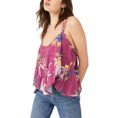 Free People Hey Girl Tank Top In Plum In Pink