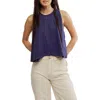 Free People Hialeah Cotton Trapeze T-shirt In Purple
