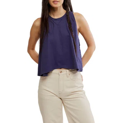 Free People Hialeah Cotton Trapeze T-shirt In Purple