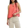 Free People Hialeah Cotton Trapeze T-shirt In Pink