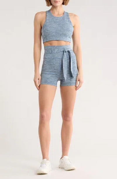 Free People High Tide Crop Tank & Bike Shorts Set In Gray