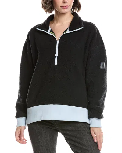 Free People Hit The Slopes 1/4-zip Pullover In Black