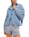 Free People Fp Movement  Fp Movement Hit The Slopes Fleece Jacket In Blue Grey