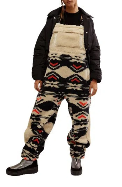 Free People Hit The Slopes Fleece Overalls