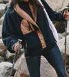 Free People Hit The Slopes Shawl Jacket In Black Combo In Black