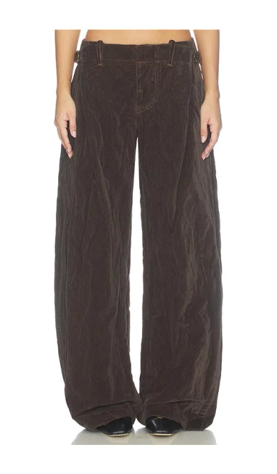 Free People Holding Onto This Trouser In Brown