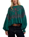 Free People Holly Knit Top In Green