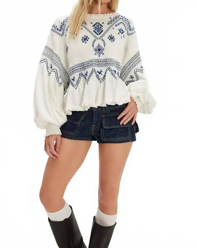 Free People Holly Knit Top In White