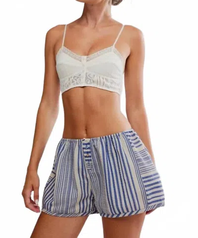 Free People Home By 8 Boxer In Cobalt Combo In Multi